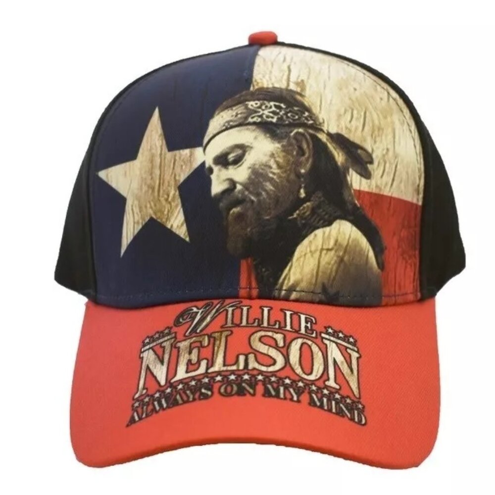 Willie Nelson Always On My Mind Baseball Cap Gift with Texas Flag